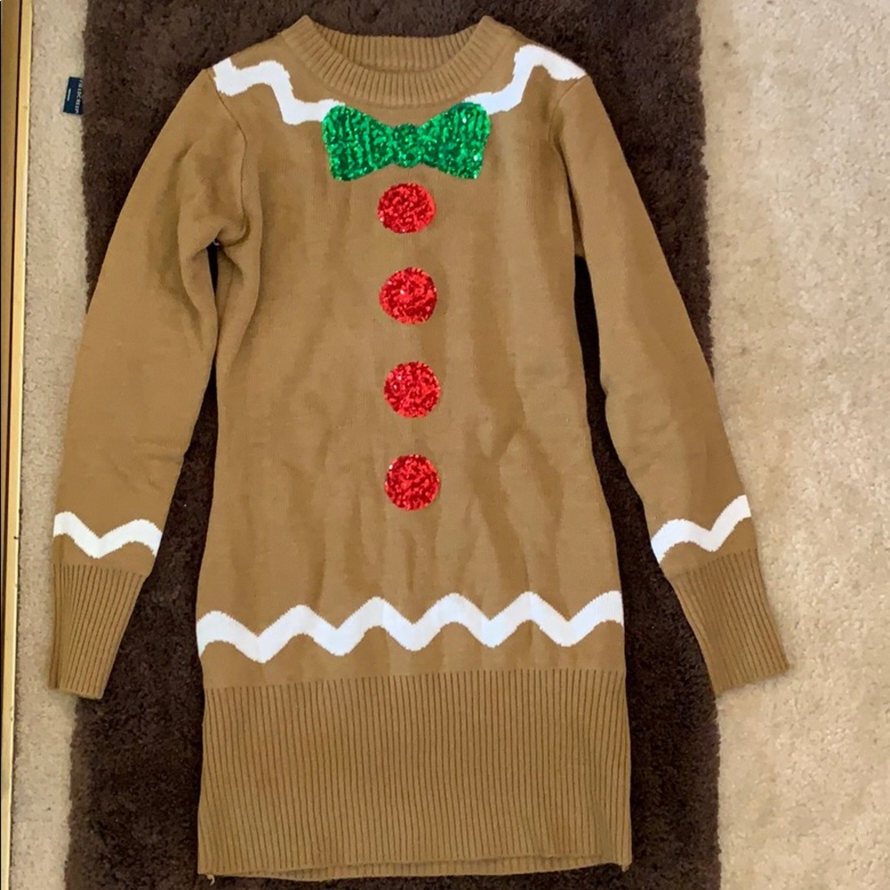Gingerbread dress. Adorable, but no longer fits me.